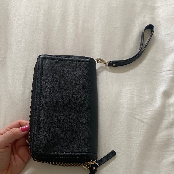 Kate Spade Black Wristlet with Gold Accents - Picture 8 of 10